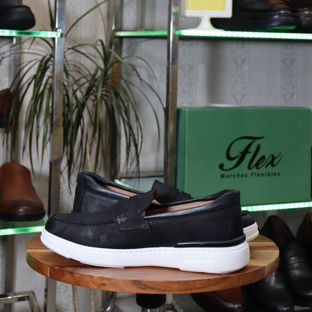 Mocassin  Noir  En Cuir  Julien