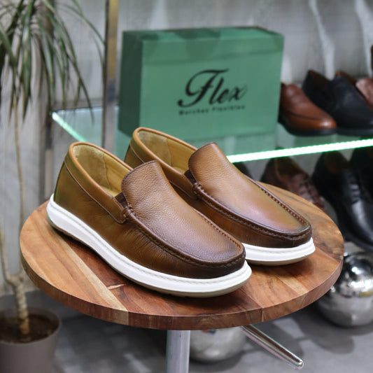 Mocassin  Tabac En Cuir Saul