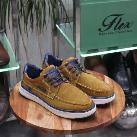 Mocassin en Cuir Tabac Nubuck 