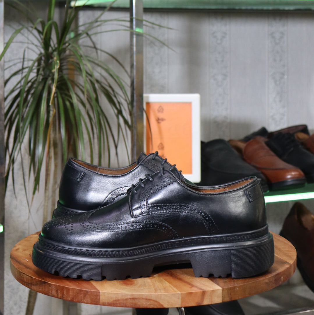 Mocassins En Cuir Noir- Renato