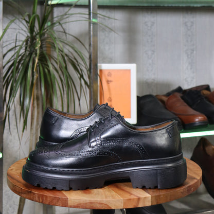 Mocassins En Cuir Noir- Renato