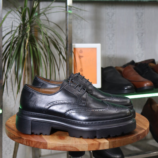 Mocassins En Cuir Noir- Renato
