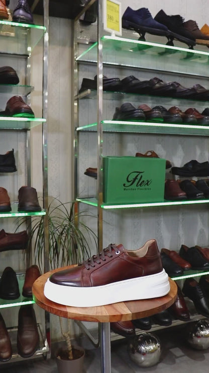 Basket en Cuir Marron - Bart