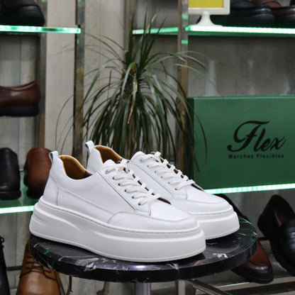 Basket Norman En Cuir Blanc