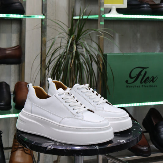 Basket Norman En Cuir Blanc